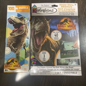 Orange and Blue Dinosaur Puzzle Game